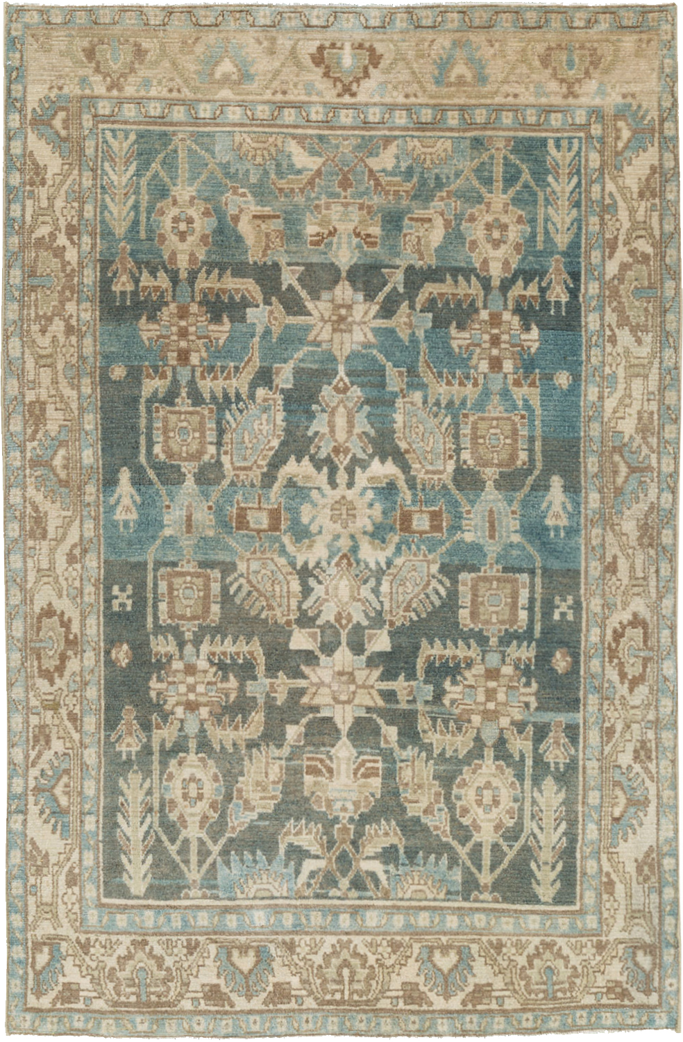 Vintage Persian Malayer Accent Rug, No.26956 - Galerie Shabab