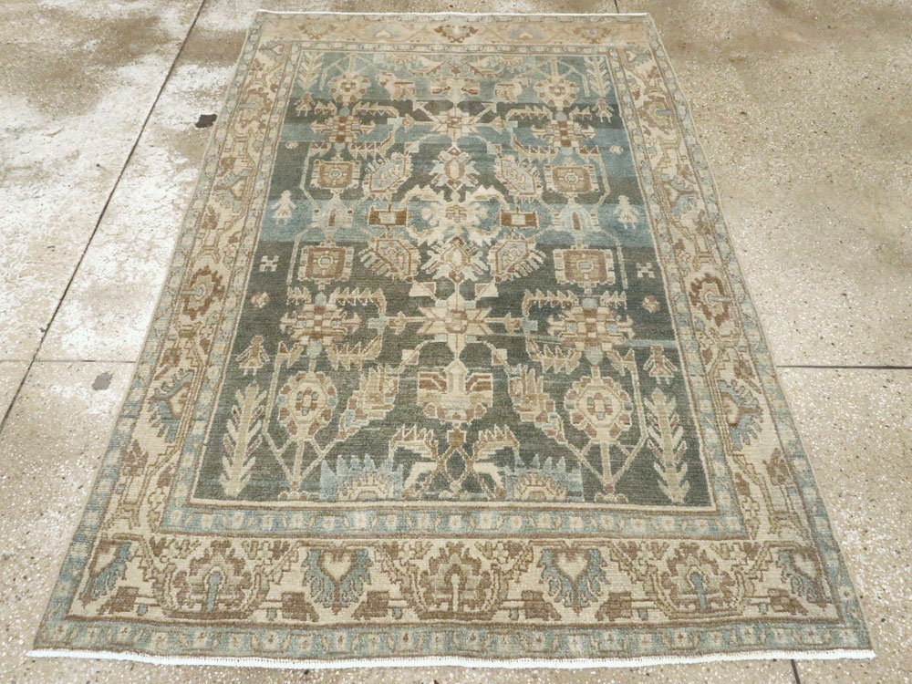 Vintage Persian Malayer Accent Rug, No.26956 - Galerie Shabab