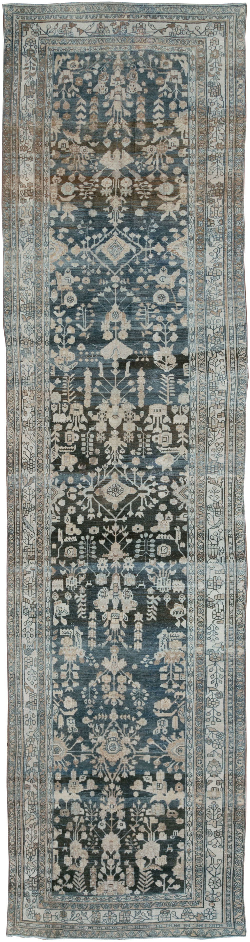 Antique Persian Malayer Wide Gallery Runner, No.26977 - Galerie Shabab