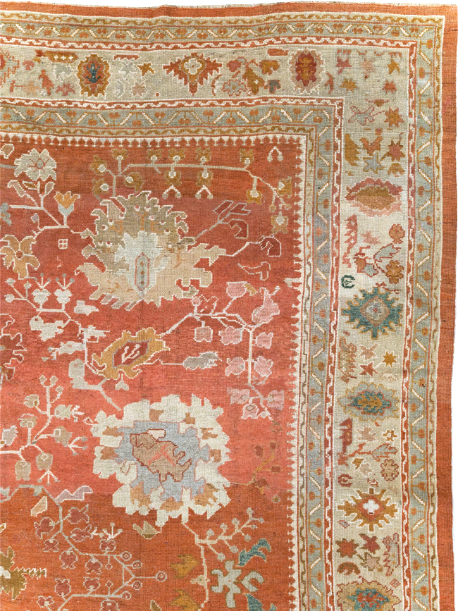 Antique Turkish Oushak Large Carpet, No.26986 - Galerie Shabab