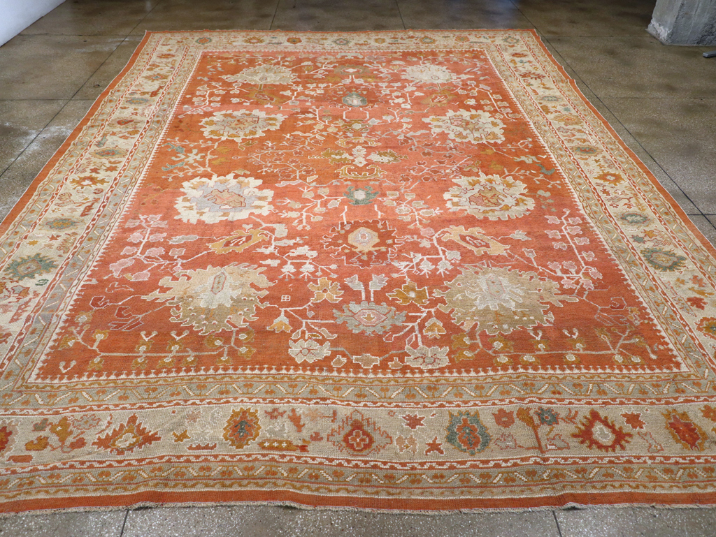 Antique Turkish Oushak Large Carpet, No.26986 - Galerie Shabab