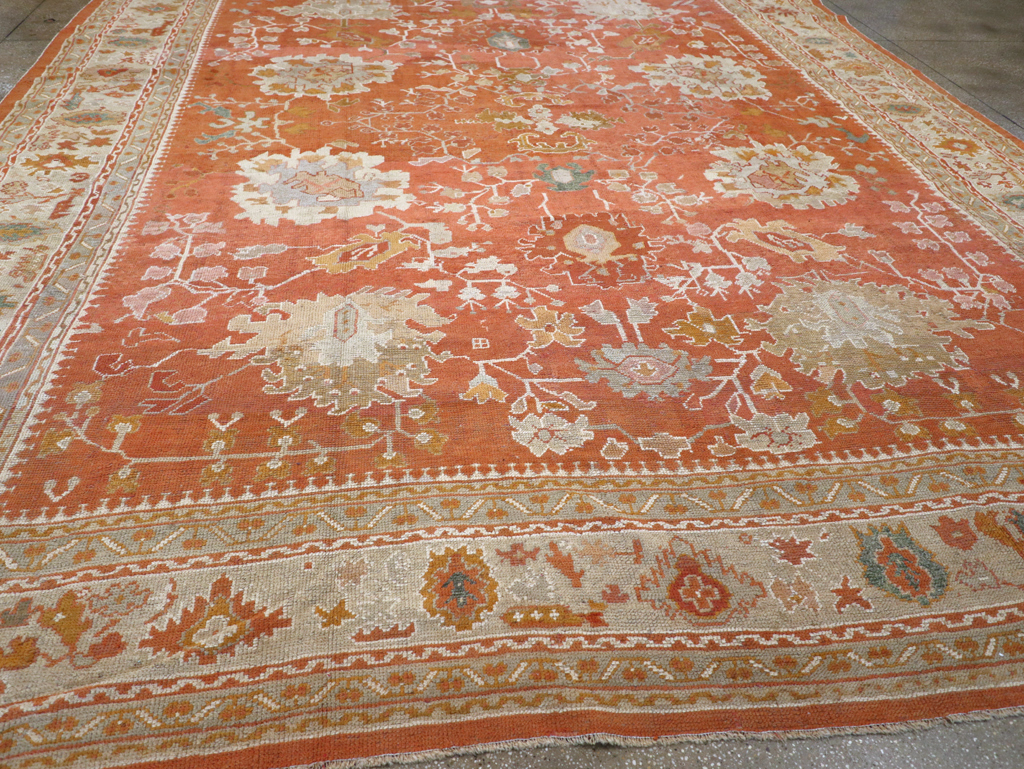 Antique Turkish Oushak Large Carpet, No.26986 - Galerie Shabab