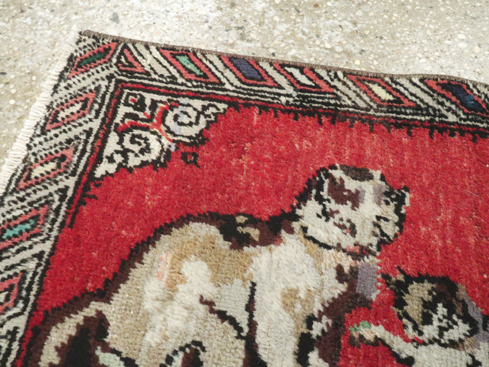 Vintage Turkish Anatolian Pictorial Rug, No.26987 - Galerie Shabab