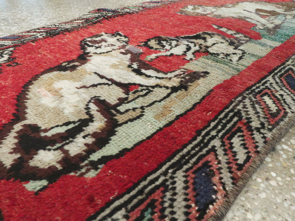 Vintage Turkish Anatolian Pictorial Rug, No.26987 - Galerie Shabab