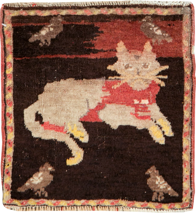 Vintage Russian Karabagh Pictorial Rug (Pair: 1 of 2), No.26988 - Galerie Shabab