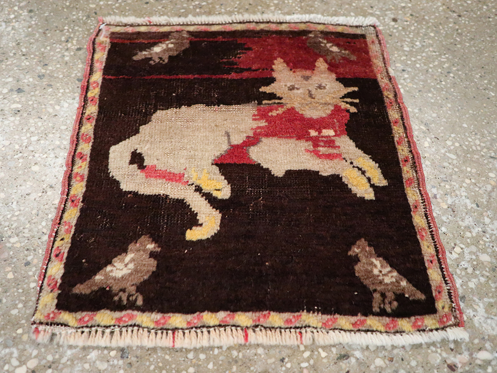 Vintage Russian Karabagh Pictorial Rug (Pair: 1 of 2), No.26988 - Galerie Shabab