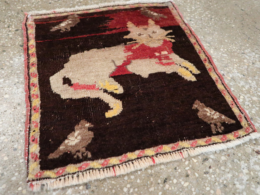 Vintage Russian Karabagh Pictorial Rug (Pair: 1 of 2), No.26988 - Galerie Shabab
