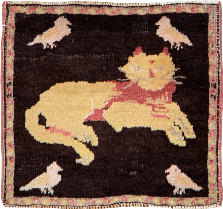 Vintage Russian Karabagh Pictorial Rug (Pair: 2 of 2), No.26989 - Galerie Shabab