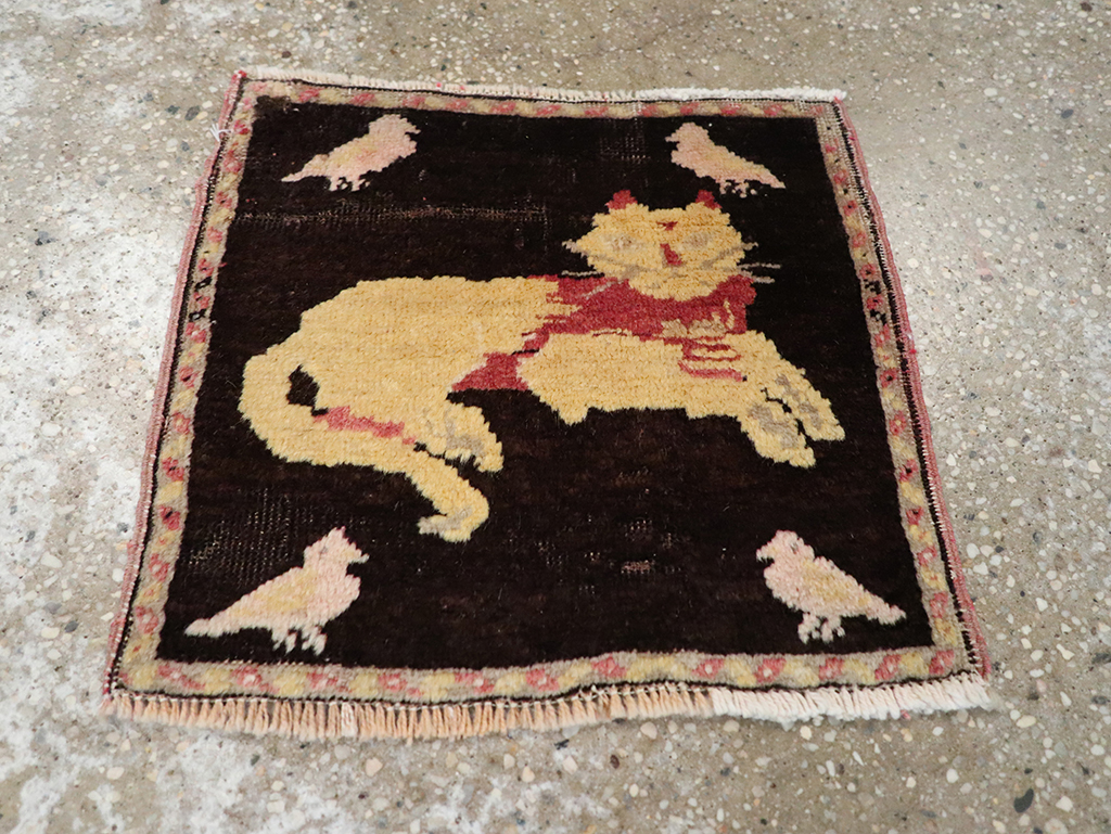 Vintage Russian Karabagh Pictorial Rug (Pair: 2 of 2), No.26989 - Galerie Shabab
