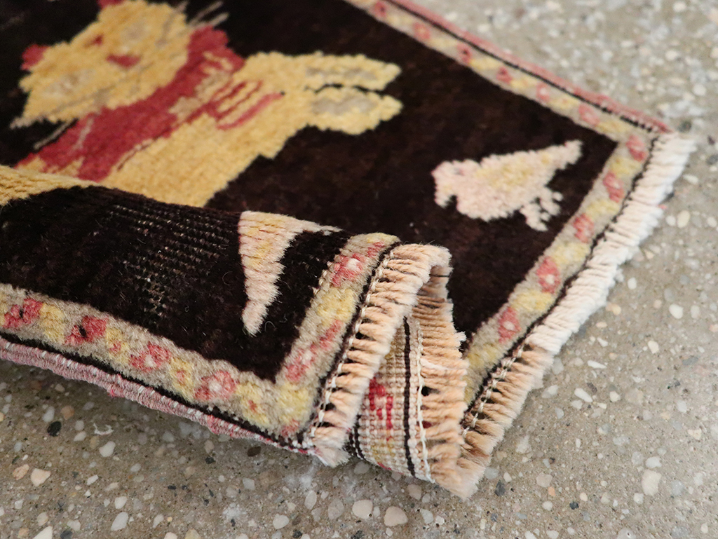 Vintage Russian Karabagh Pictorial Rug (Pair: 2 of 2), No.26989 - Galerie Shabab