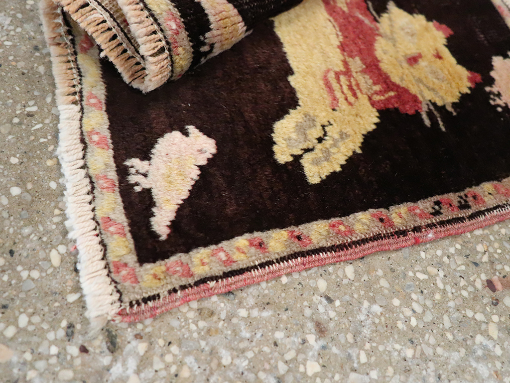 Vintage Russian Karabagh Pictorial Rug (Pair: 2 of 2), No.26989 - Galerie Shabab