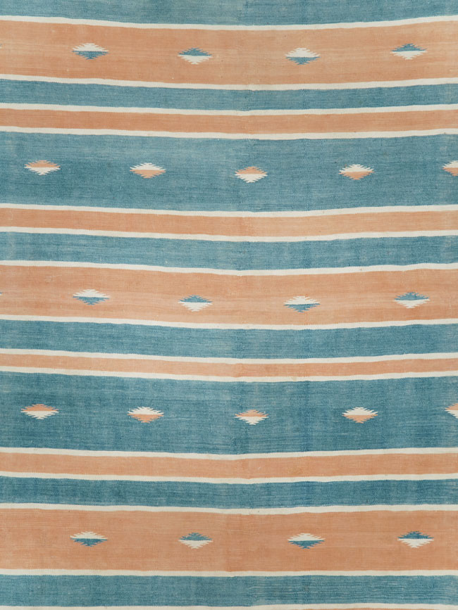 Reversible Vintage Indian Dhurrie, No.26993 - Galerie Shabab