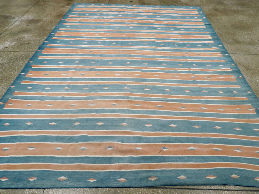 Reversible Vintage Indian Dhurrie, No.26993 - Galerie Shabab