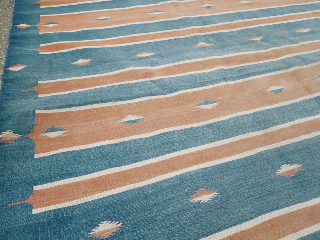 Reversible Vintage Indian Dhurrie, No.26993 - Galerie Shabab