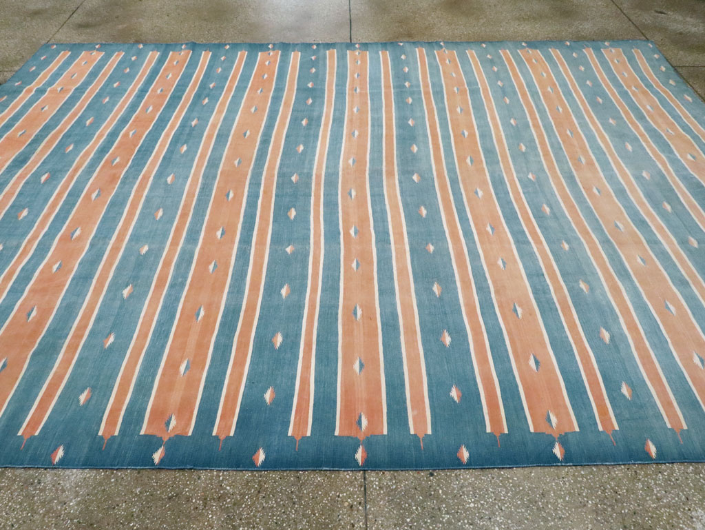 Reversible Vintage Indian Dhurrie, No.26993 - Galerie Shabab