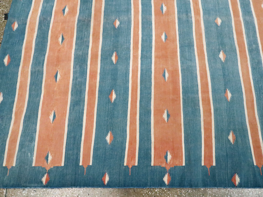 Reversible Vintage Indian Dhurrie, No.26993 - Galerie Shabab
