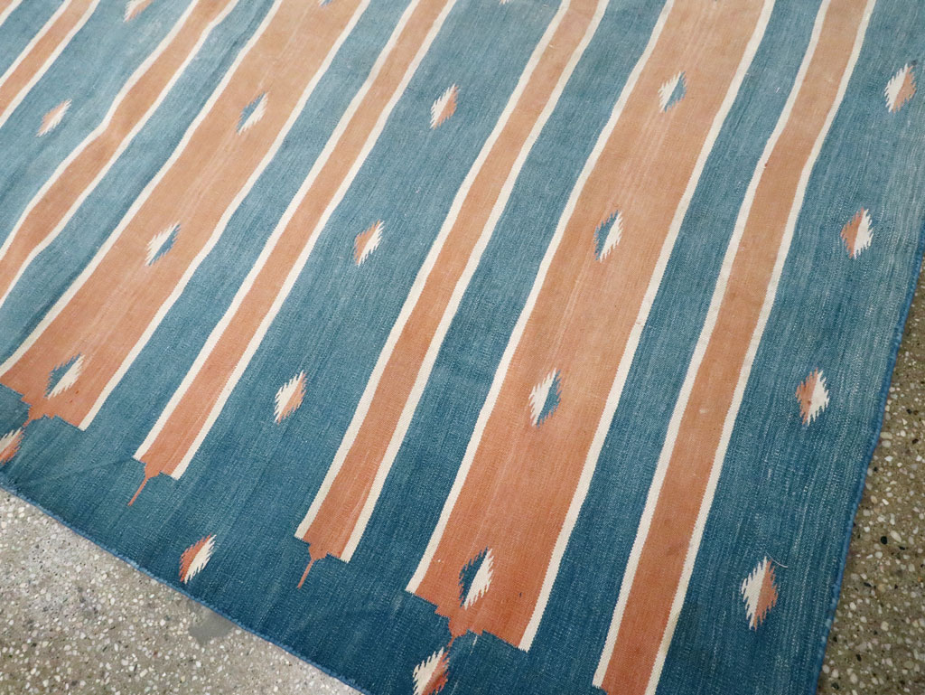 Reversible Vintage Indian Dhurrie, No.26993 - Galerie Shabab