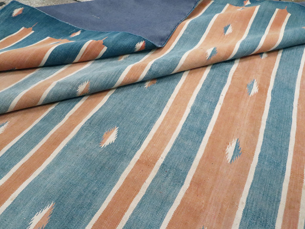 Reversible Vintage Indian Dhurrie, No.26993 - Galerie Shabab