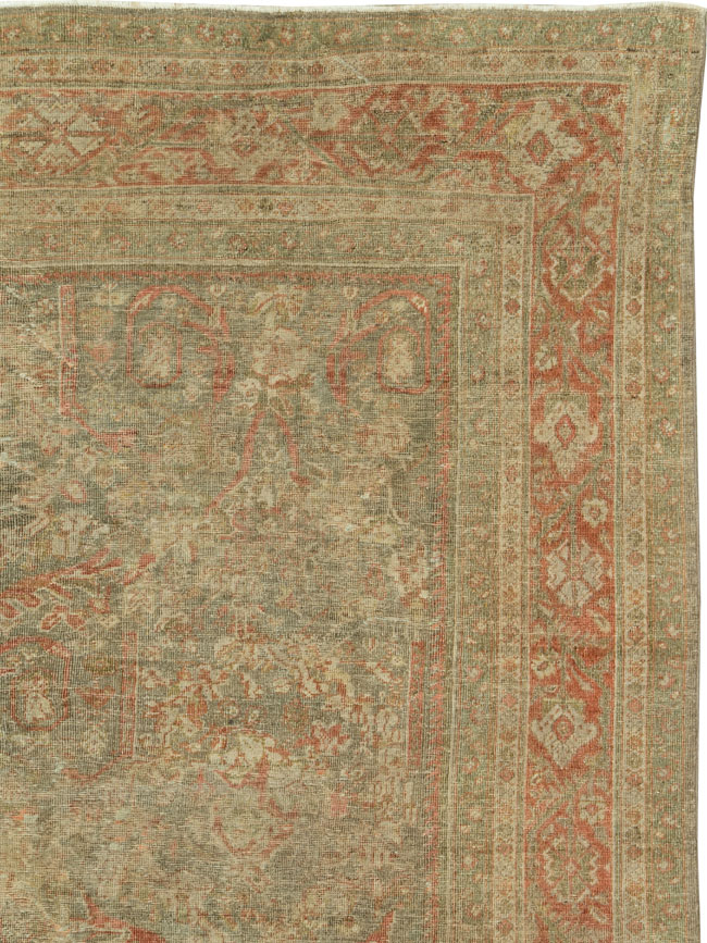 Antique Persian Mahal Distressed Carpet, No.27025 - Galerie Shabab
