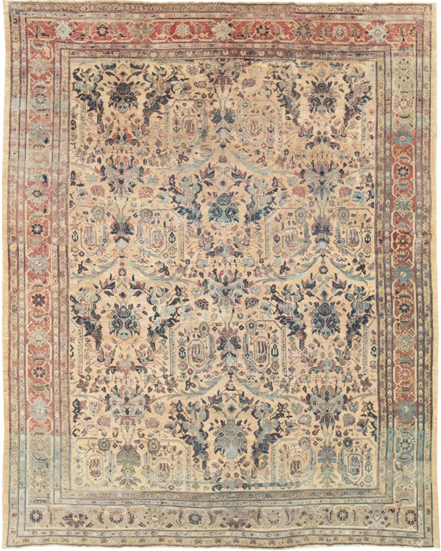 Antique Persian Mahal Carpet, No.27026 - Galerie Shabab