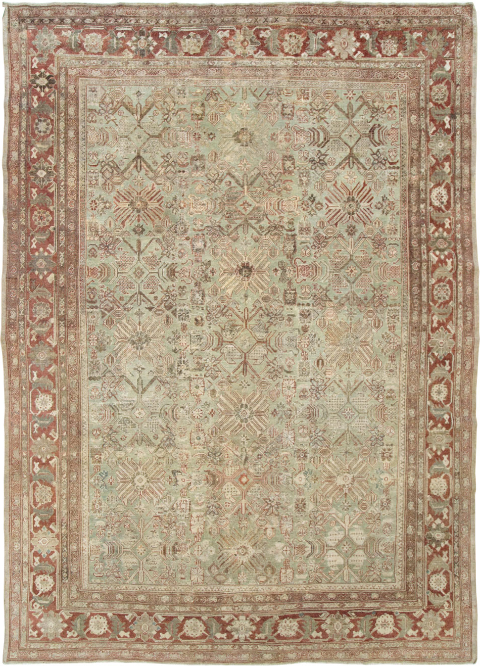 Antique Persian Mahal Room Size Carpet, No.27027 - Galerie Shabab