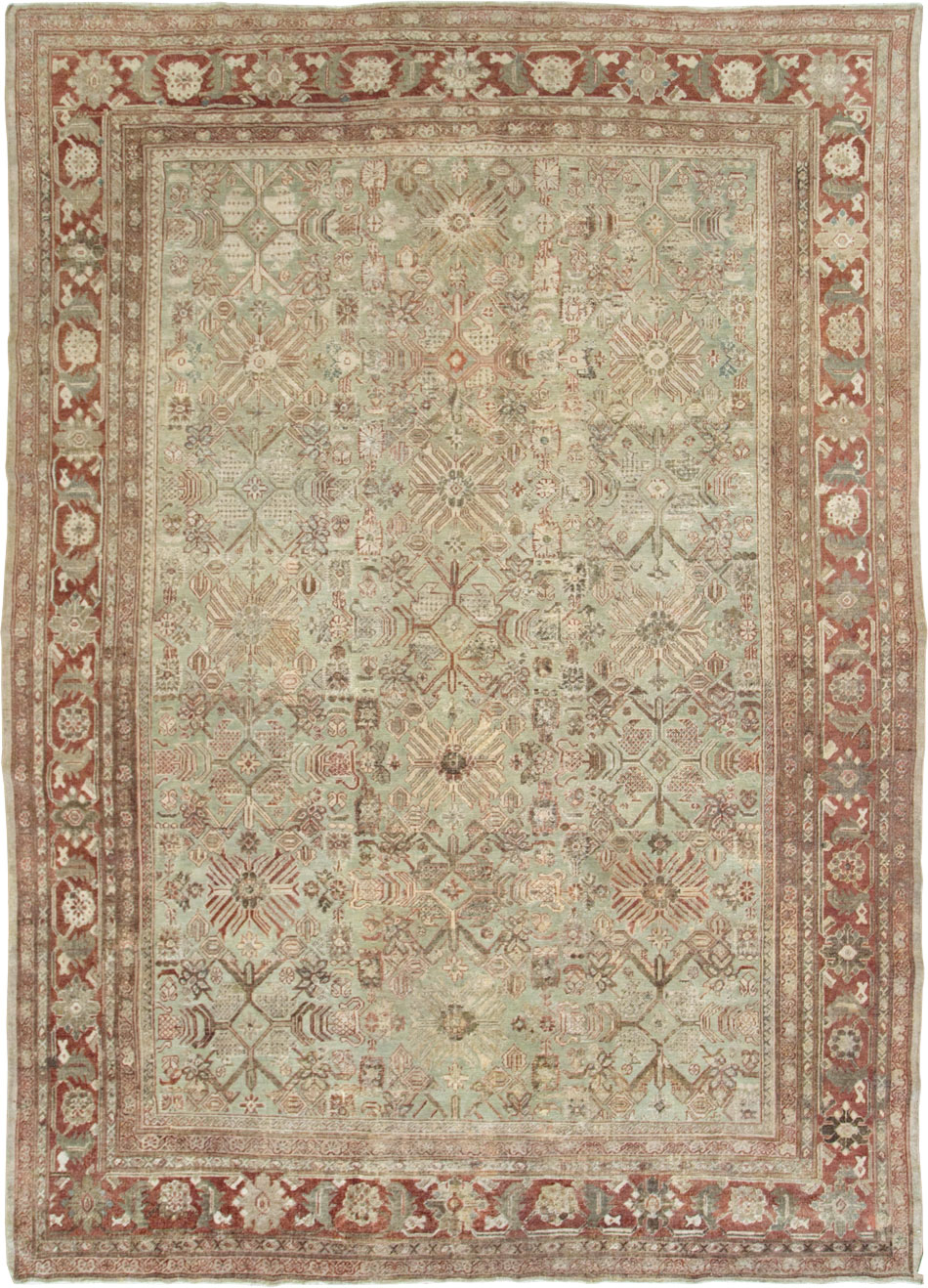 Antique Persian Mahal Room Size Carpet, No.27027 - Galerie Shabab