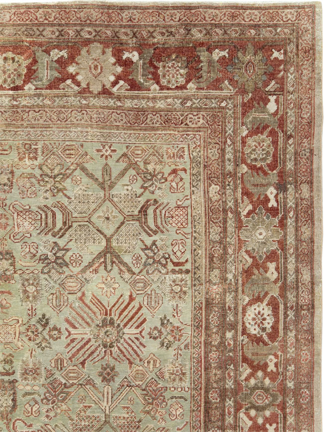 Antique Persian Mahal Room Size Carpet, No.27027 - Galerie Shabab