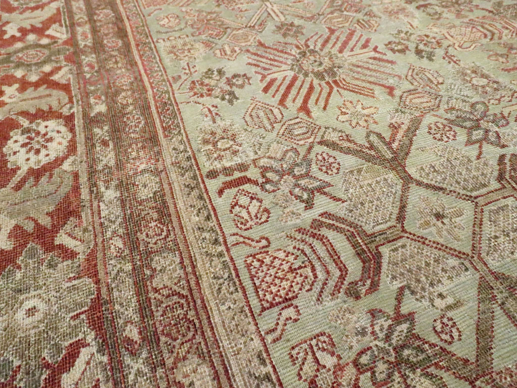 Antique Persian Mahal Room Size Carpet, No.27027 - Galerie Shabab