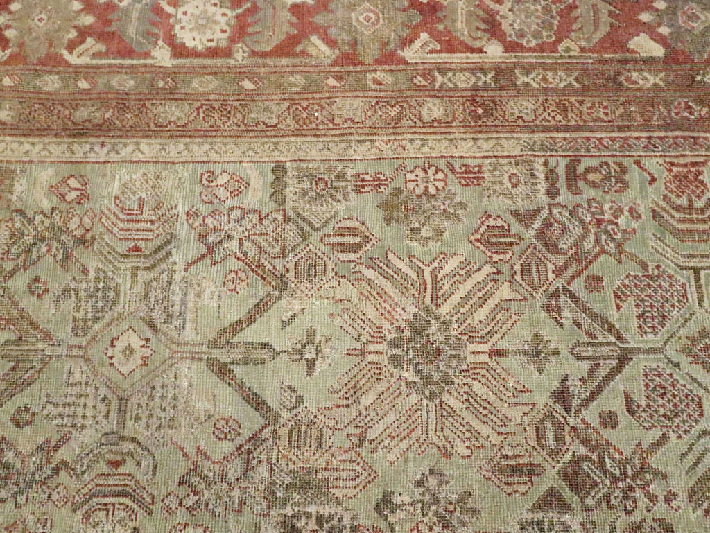 Antique Persian Mahal Room Size Carpet, No.27027 - Galerie Shabab