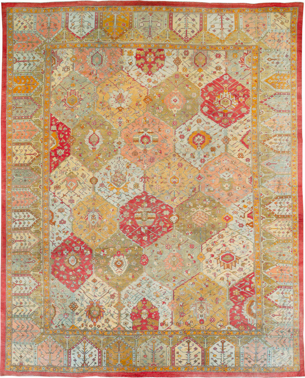Antique Turkish Oushak Carpet, No.27028 - Galerie Shabab