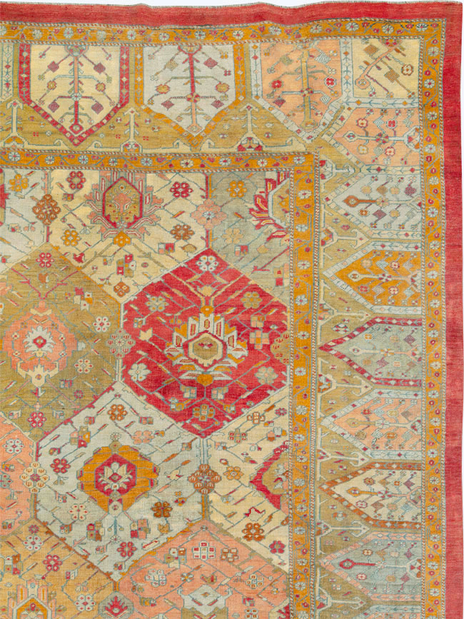 Antique Turkish Oushak Carpet, No.27028 - Galerie Shabab