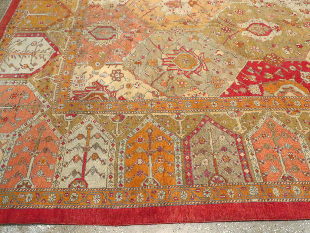 Antique Turkish Oushak Carpet, No.27028 - Galerie Shabab