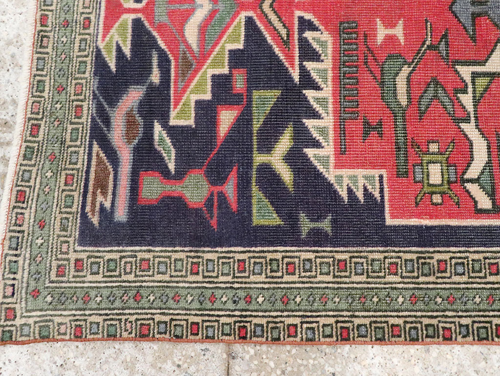 Vintage Persian Ardabil Throw Rug (Pair: 1 of 2), No.27042 - Galerie Shabab