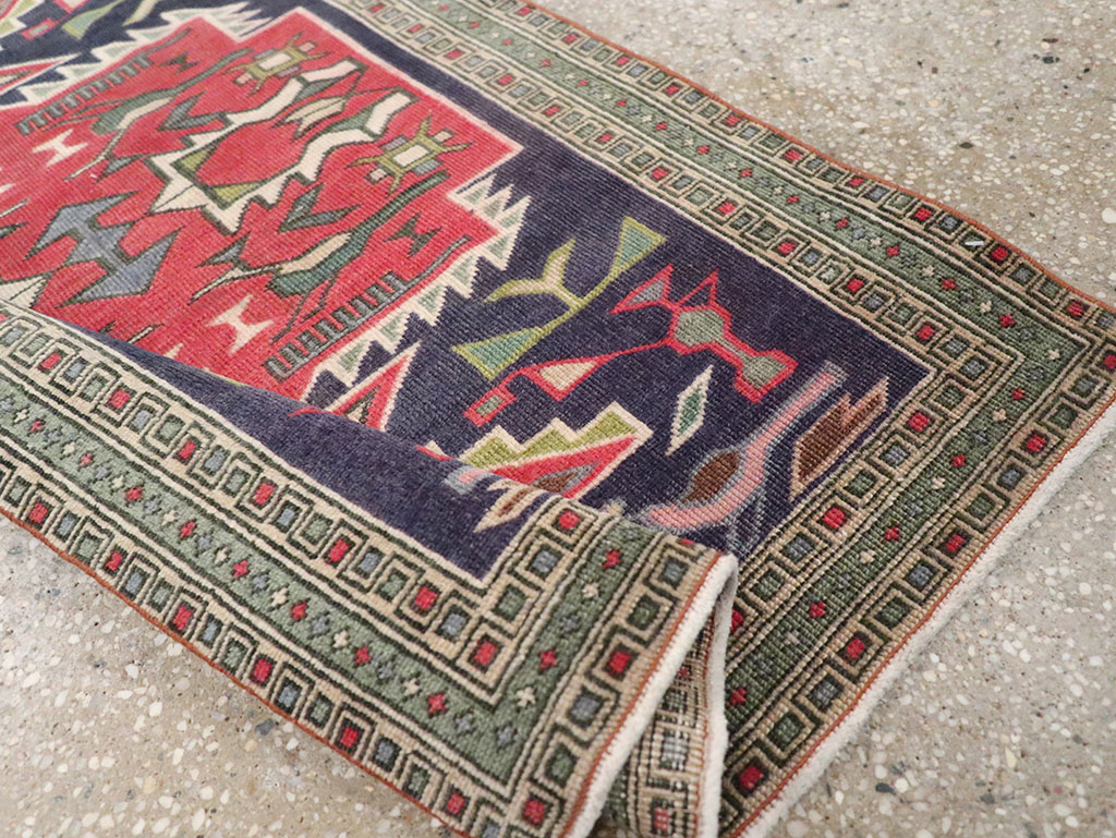 Vintage Persian Ardabil Throw Rug (Pair: 1 of 2), No.27042 - Galerie Shabab