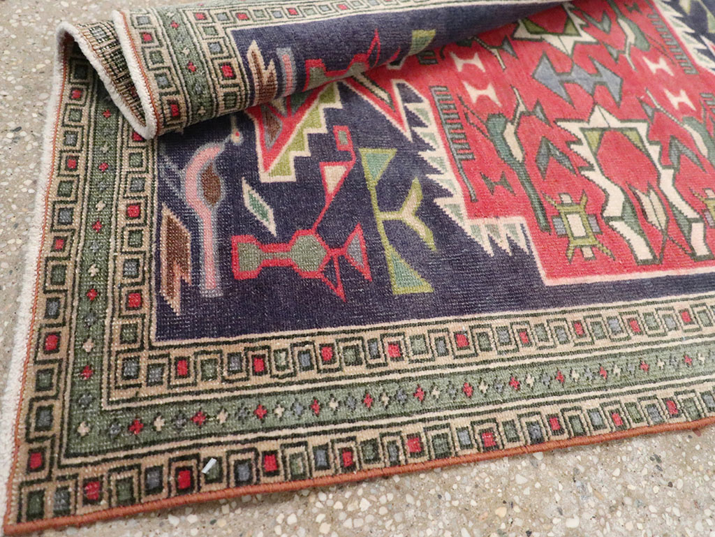 Vintage Persian Ardabil Throw Rug (Pair: 1 of 2), No.27042 - Galerie Shabab