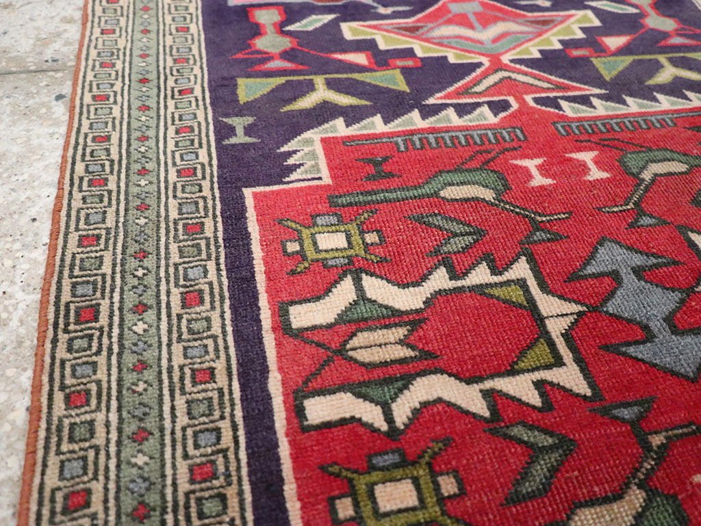 Vintage Persian Ardabil Throw Rug , No.27043 - Galerie Shabab