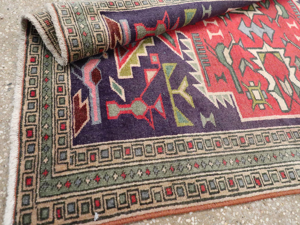 Vintage Persian Ardabil Throw Rug , No.27043 - Galerie Shabab