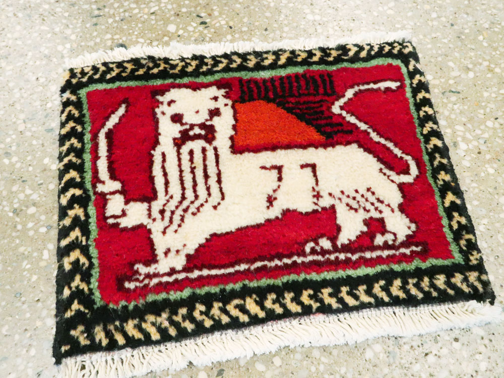 Vintage Persian Pictorial Baluch Rug (Pair: 1 of 2), No.27045 - Galerie Shabab