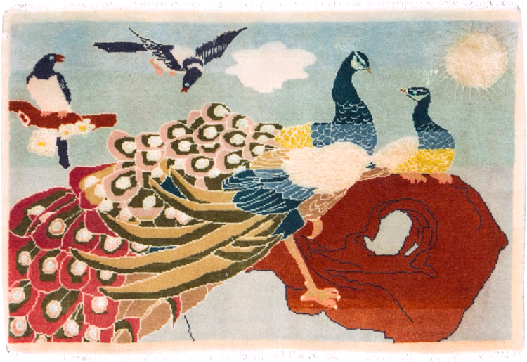 Vintage Persian Tabriz Pictorial Rug, No.27051 - Galerie Shabab