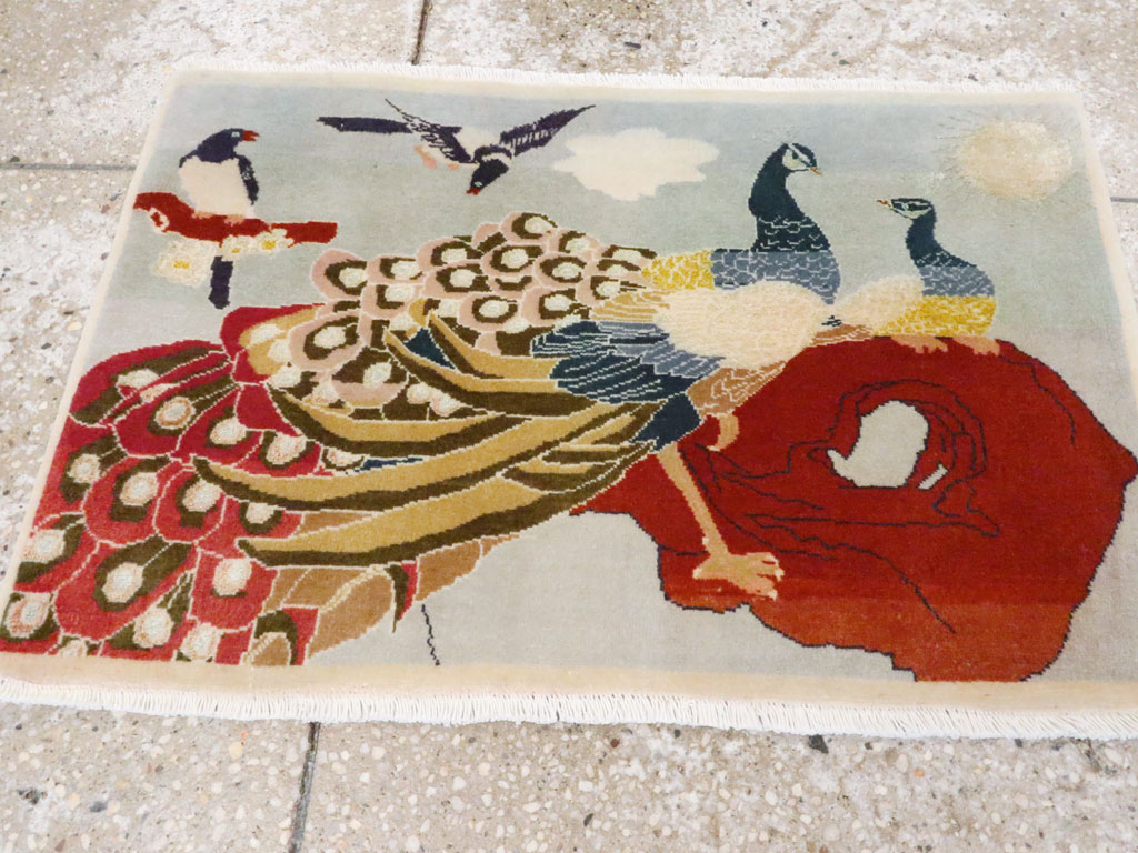 Vintage Persian Tabriz Pictorial Rug, No.27051 - Galerie Shabab