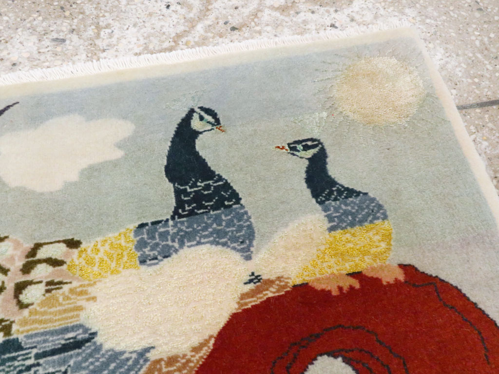 Vintage Persian Tabriz Pictorial Rug, No.27051 - Galerie Shabab