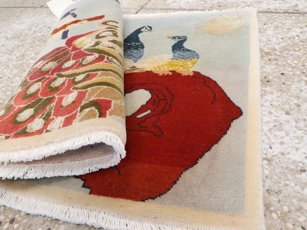 Vintage Persian Tabriz Pictorial Rug, No.27051 - Galerie Shabab