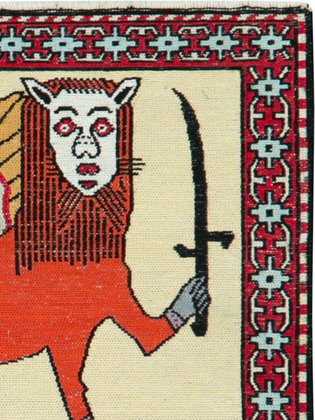 Vintage Persian Pictorial Kilim (Pair: 1 of 2), No.27057 - Galerie Shabab