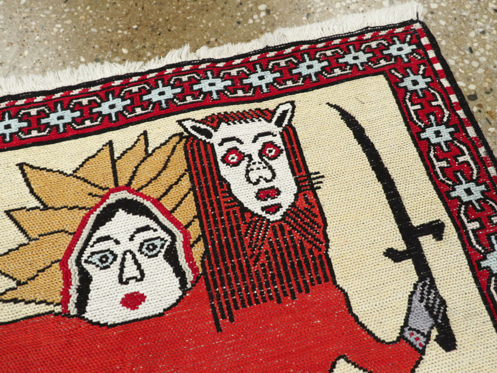 Vintage Persian Pictorial Kilim (Pair: 1 of 2), No.27057 - Galerie Shabab