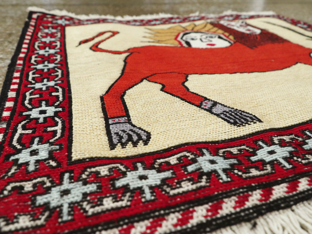 Vintage Persian Pictorial Kilim (Pair: 1 of 2), No.27057 - Galerie Shabab