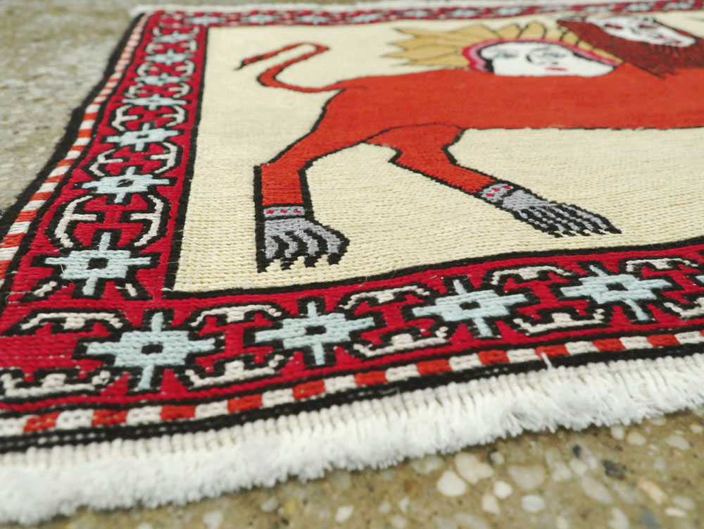 Vintage Persian Pictorial Kilim (Pair: 2 of 2), No.27058 - Galerie Shabab