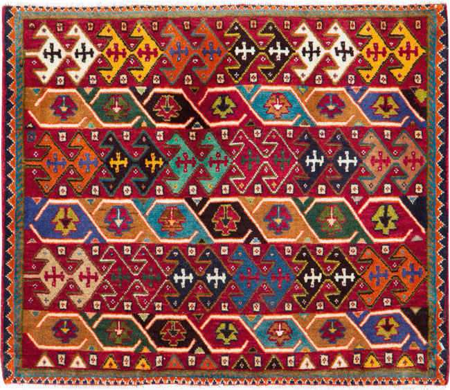 Vintage Persian Afshar Rug (Pair: 1 of 2), No.27059 - Galerie Shabab