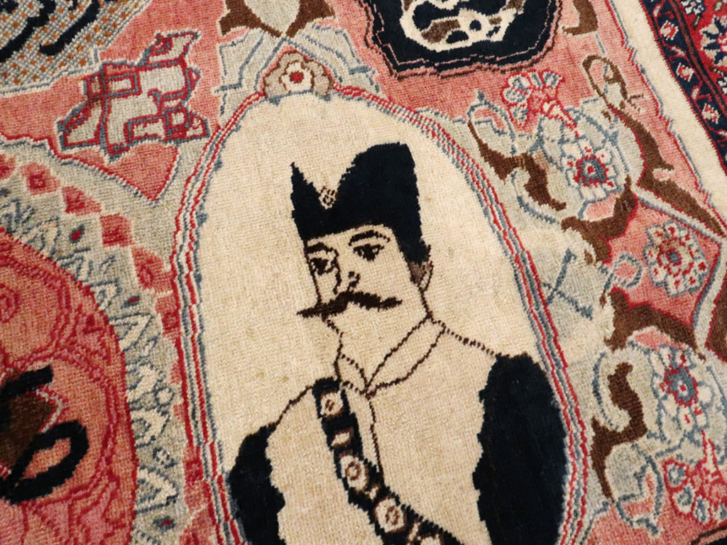 Antique Persian Tabriz Pictorial Rug, No.27060 - Galerie Shabab