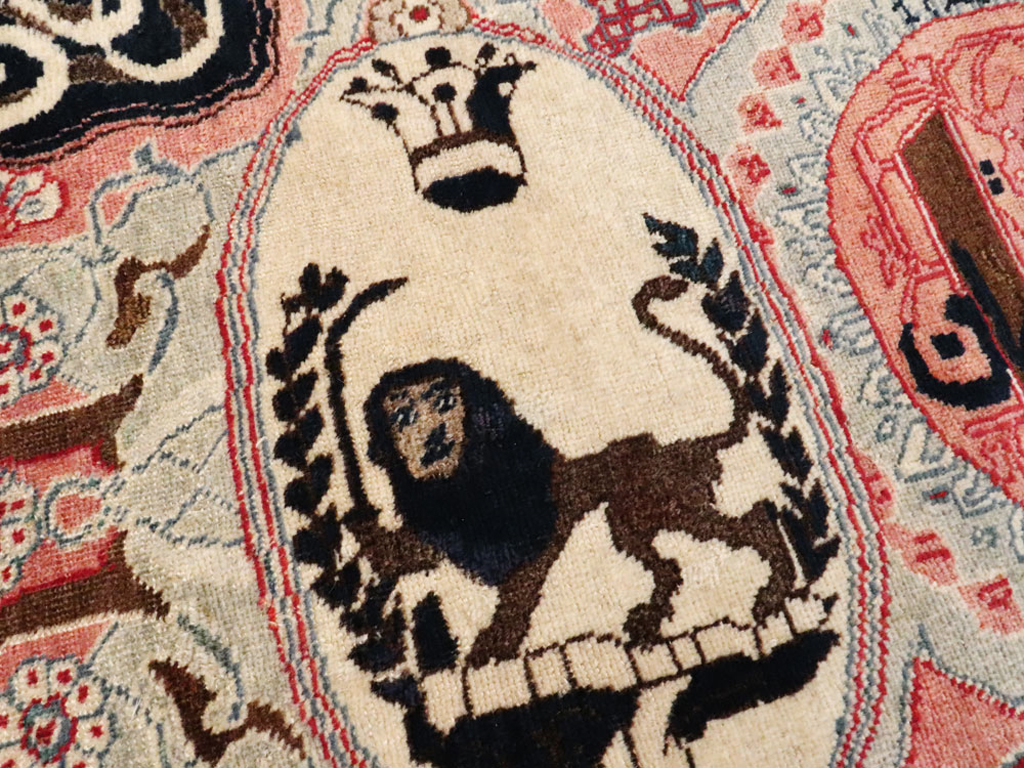 Antique Persian Tabriz Pictorial Rug, No.27060 - Galerie Shabab