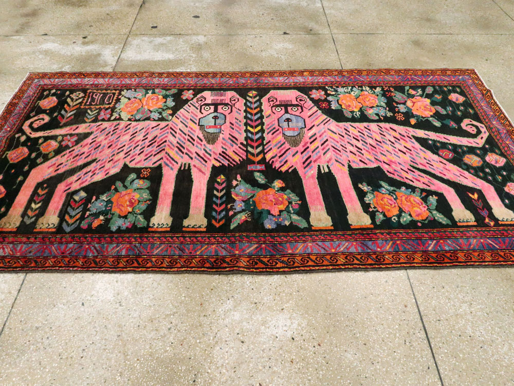 Antique Caucasian Karabagh Pictorial Rug, No.27061 - Galerie Shabab